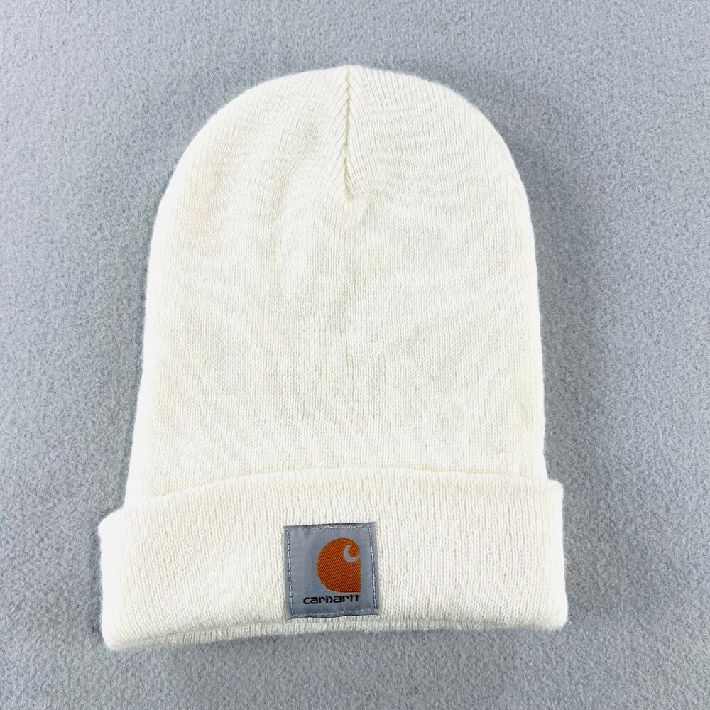 Carhartt A18 Knit Cuffed Beanie Watch Hat Winter White Cream OSFA